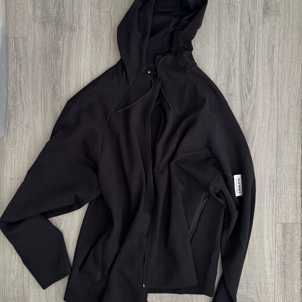 Old Navy Dynamic Fleece 4.0 Zip Hoodie, Black XXL